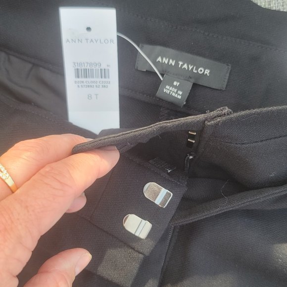 Ann Taylor Tall Belted Paperbag Ankle Pant, NWT, size 8 Tall - Picture 3 of 9